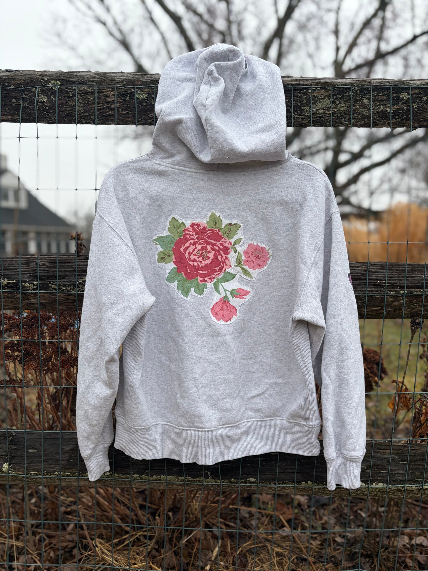 XS Upcycled AppliquƩ Hoodie
