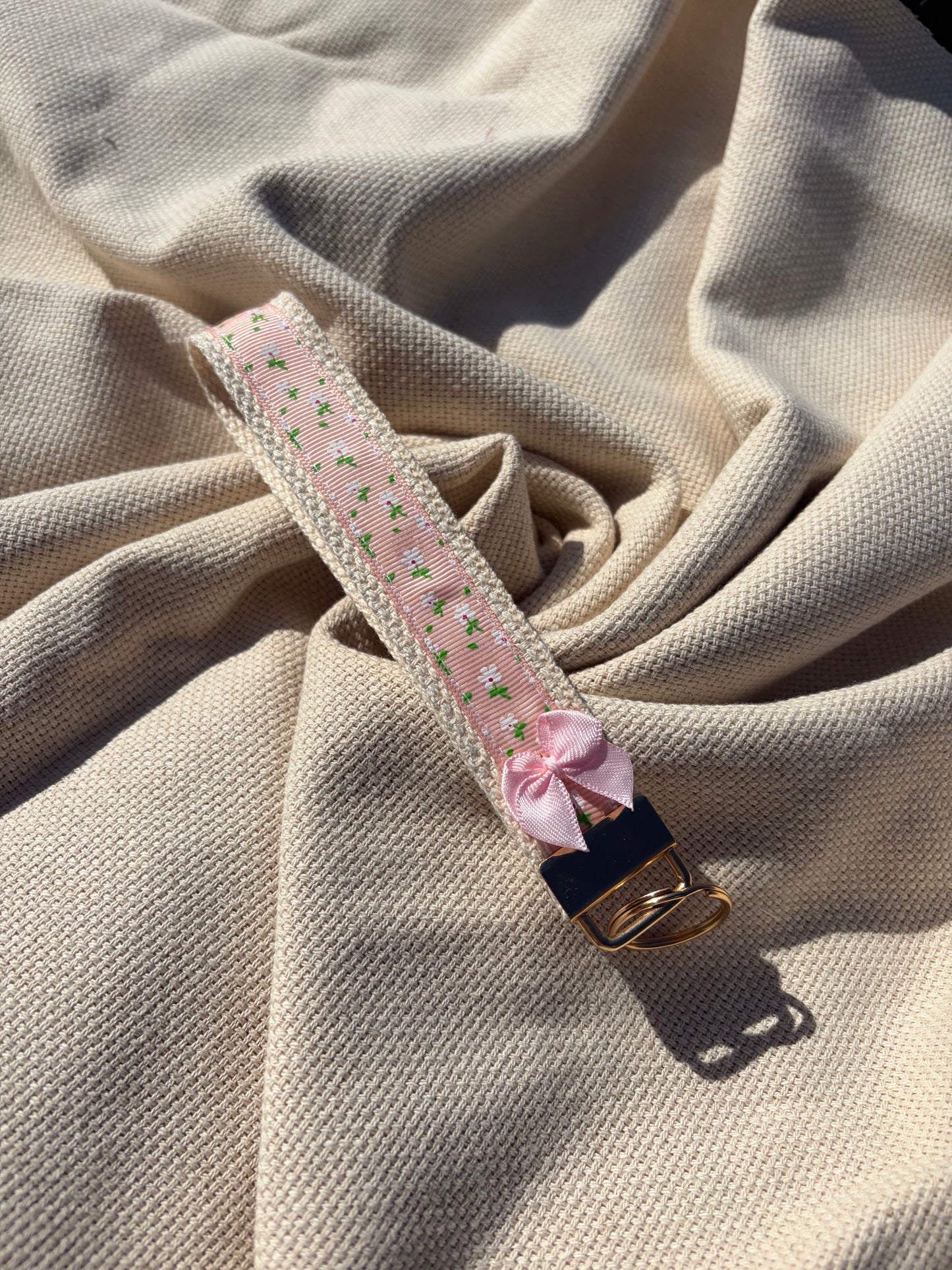 Dainty Bloom Bow Keychain