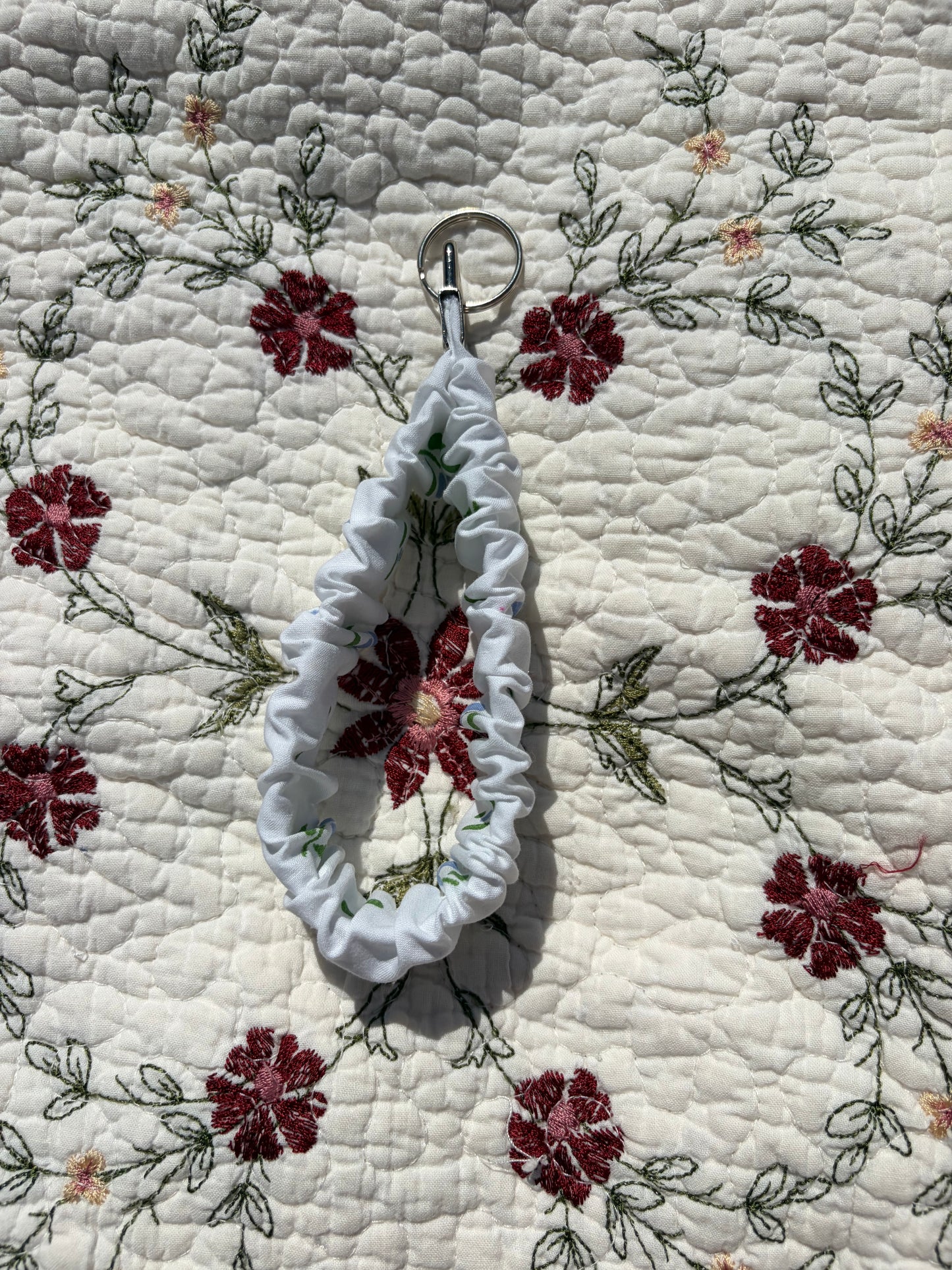 Blue Tulip Scrunchie Keychain