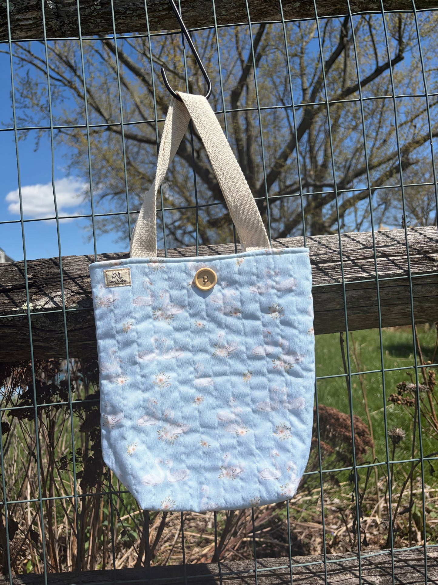 Quilted Swan Handbag