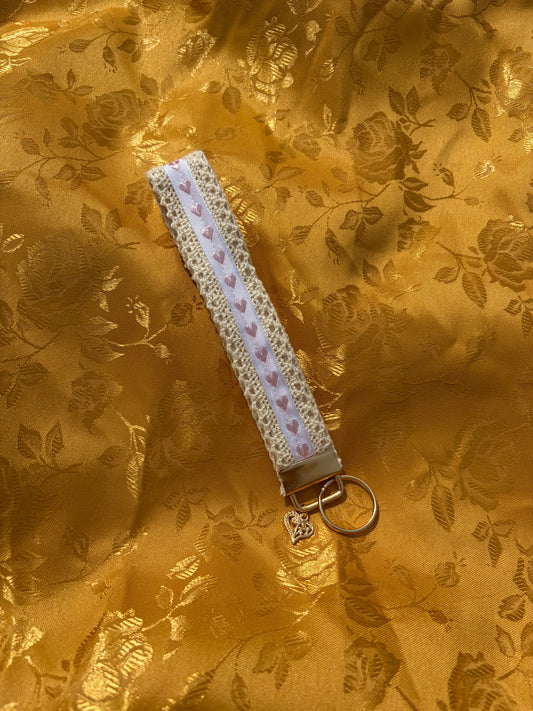 Hearts & Lace Charm Keychain