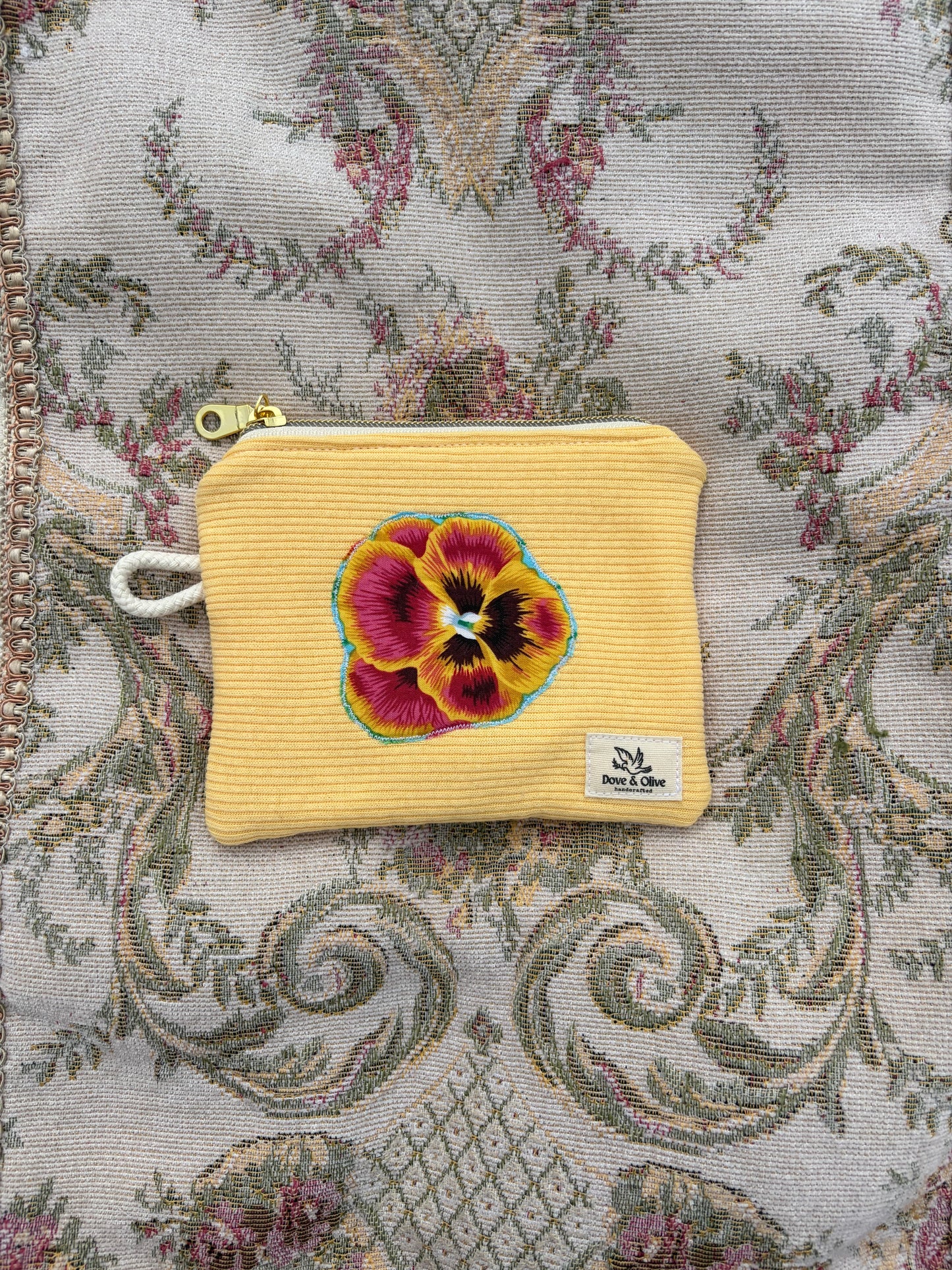 Pansy Mini Zip Pouch