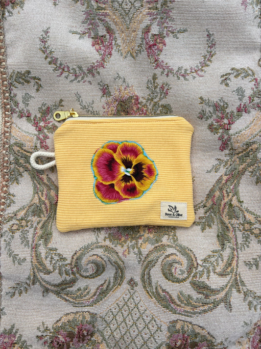 Pansy Mini Zip Pouch