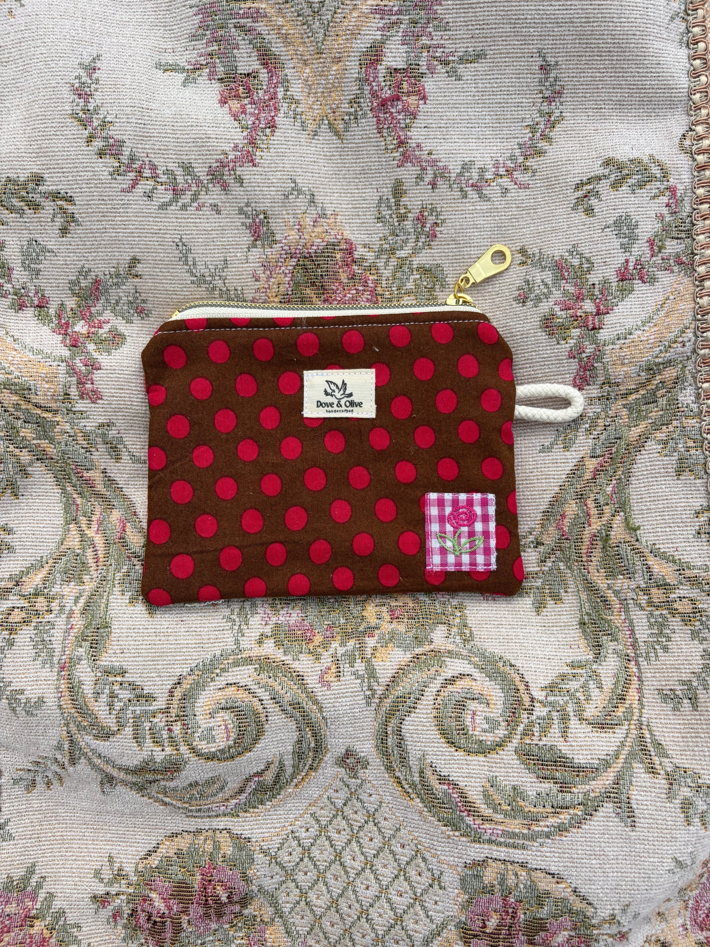 Polka Dot Mini Zip Pouch