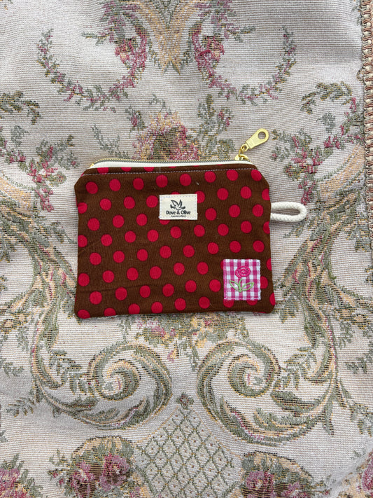 Polka Dot Mini Zip Pouch