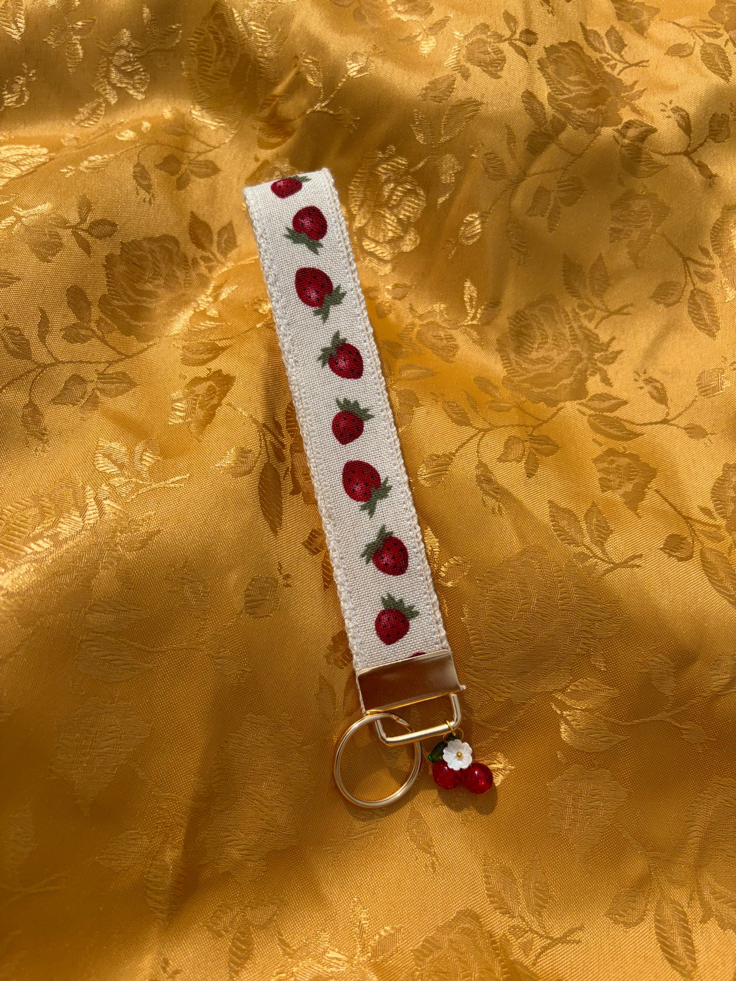 Strawberry Charm Keychain