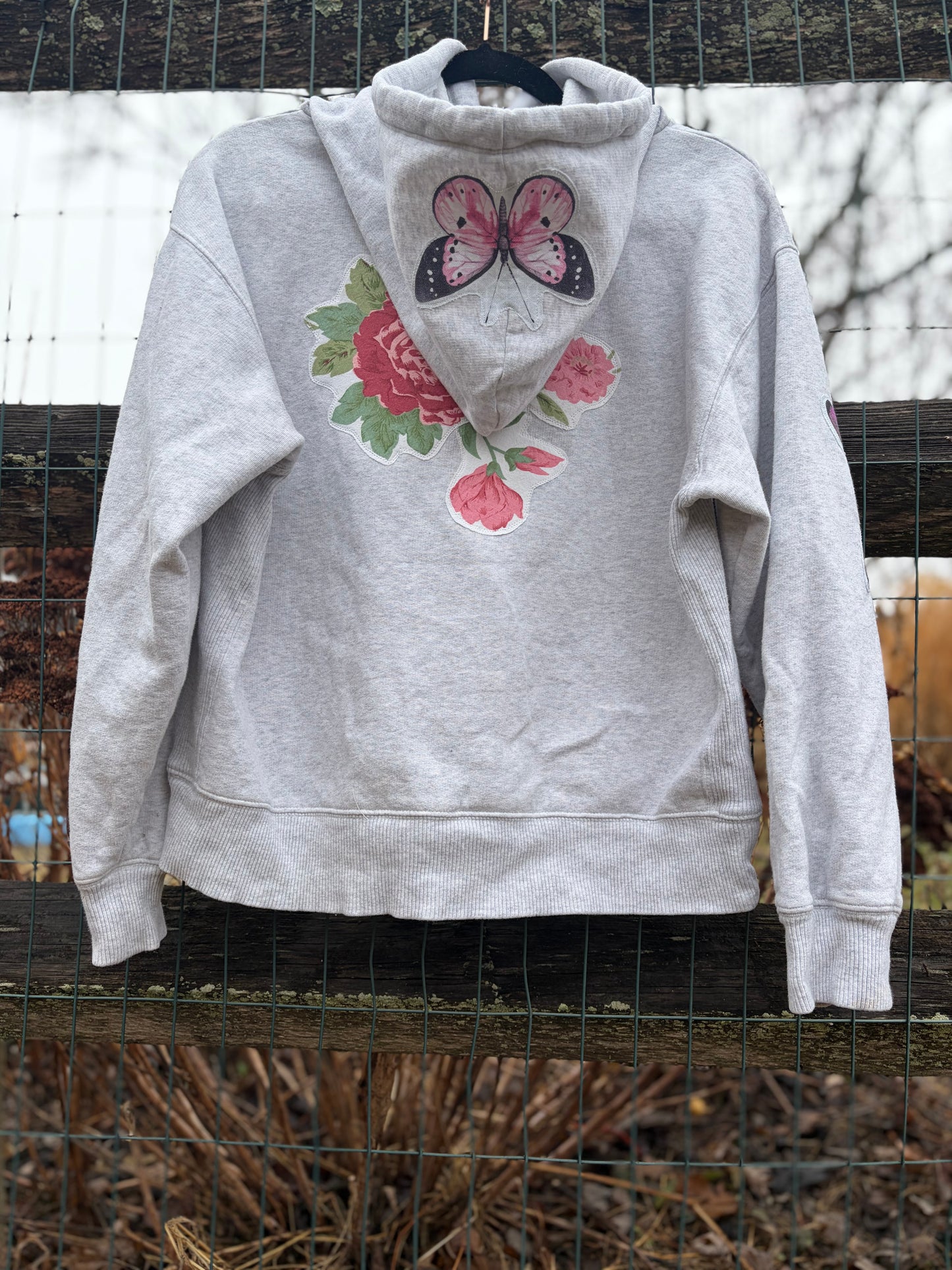 XS Upcycled Appliqué Hoodie