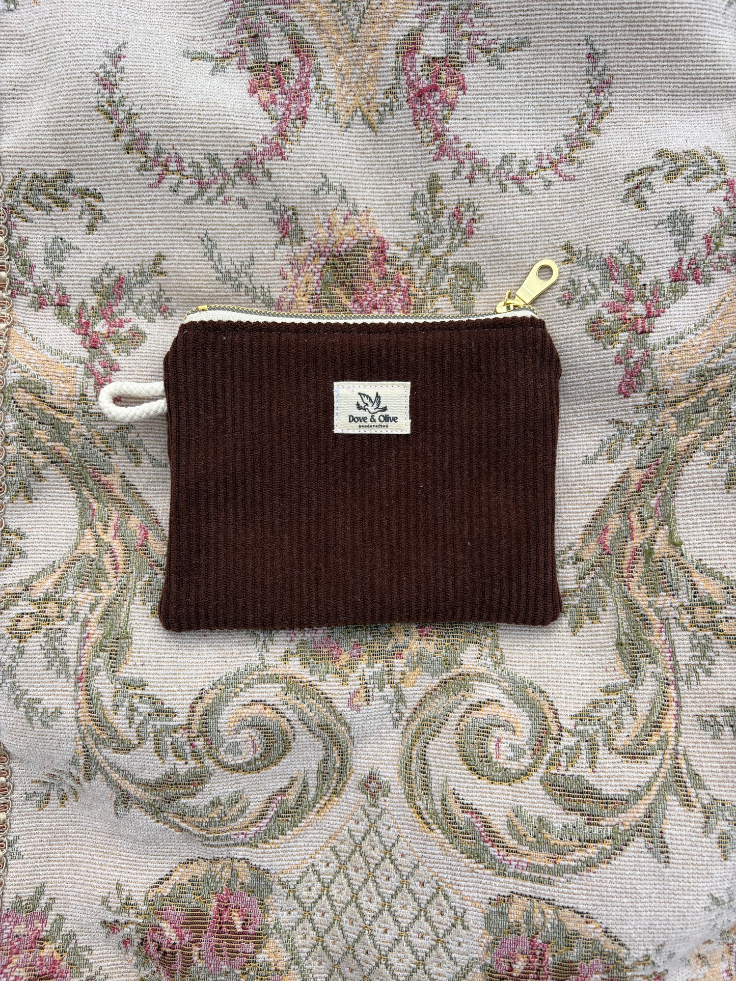 Corduroy Mini Zip Pouch