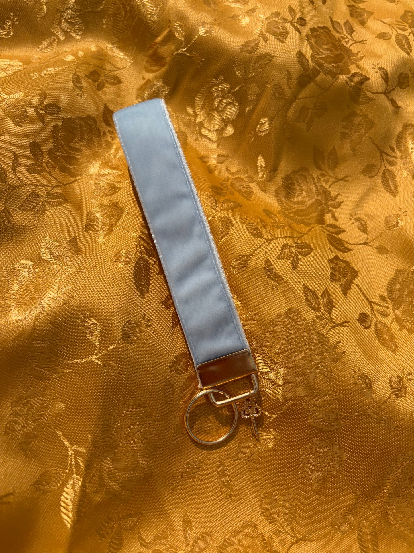 Blue Velvet Charm Keychain
