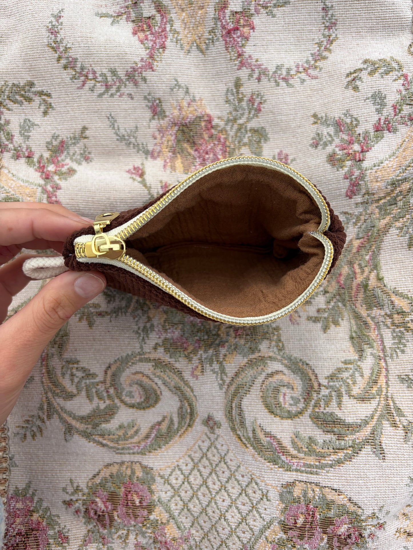 Corduroy Mini Zip Pouch