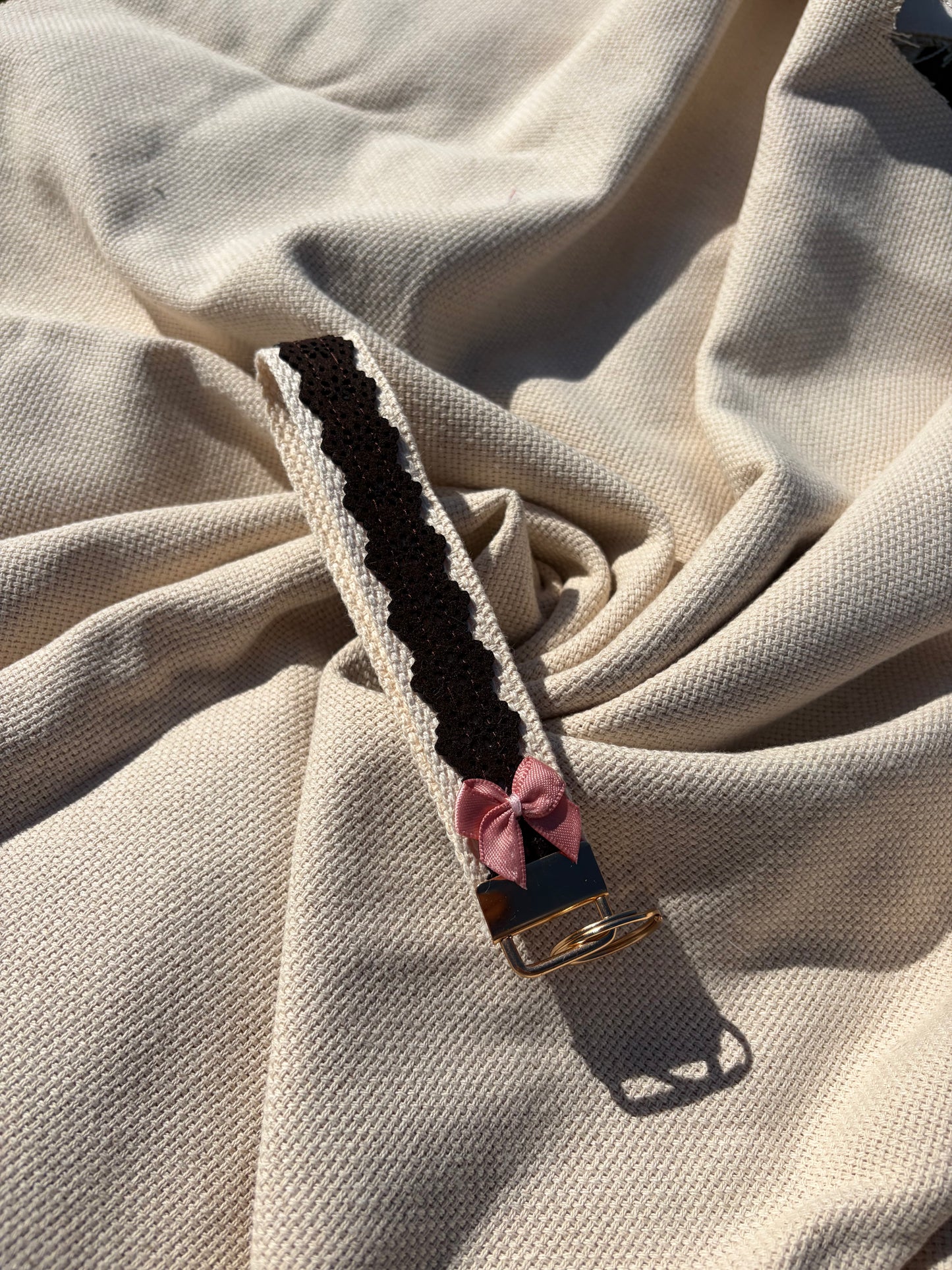 Cocoa Lace Bow Keychain