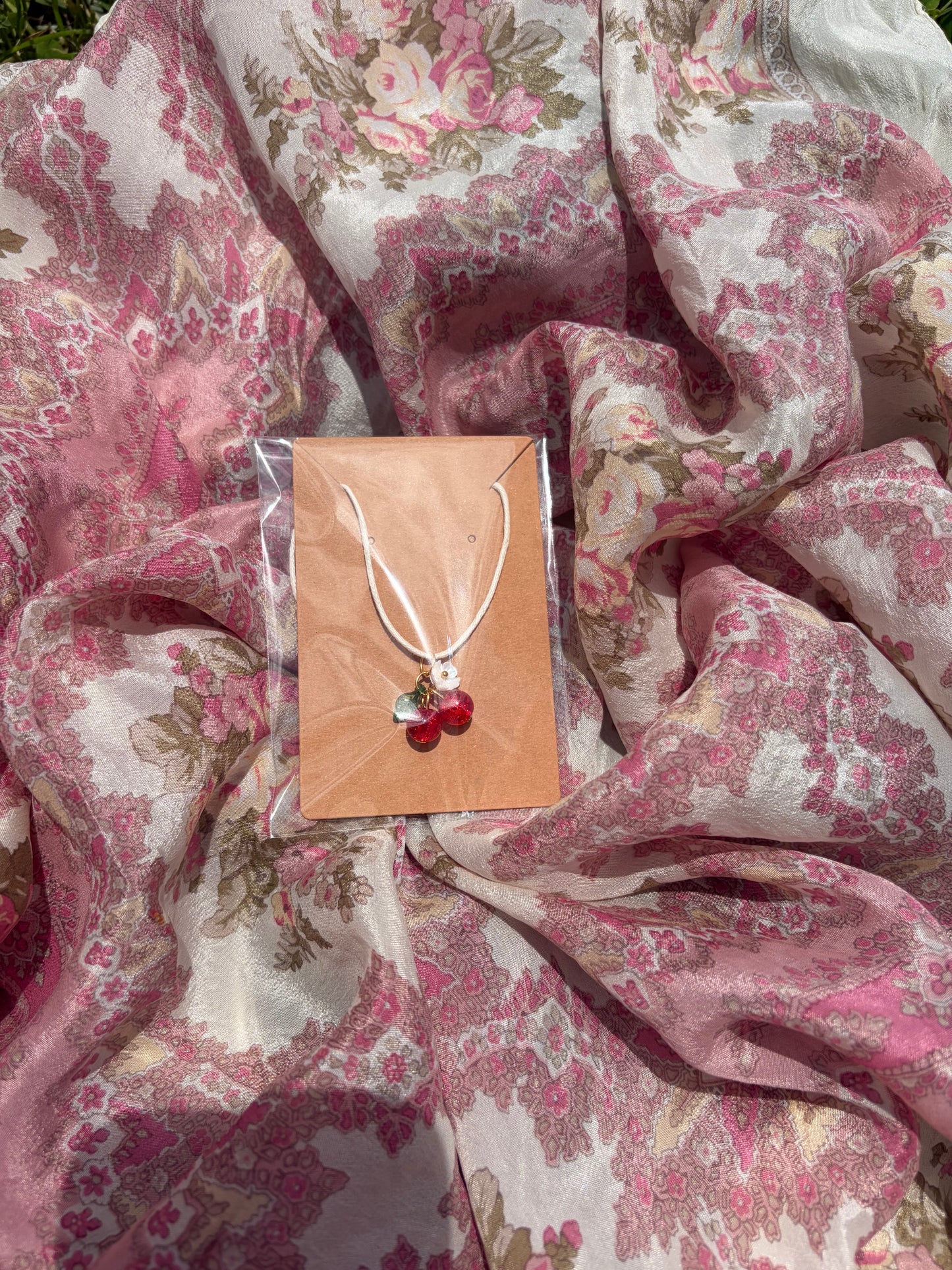 Cherry Tie Necklace